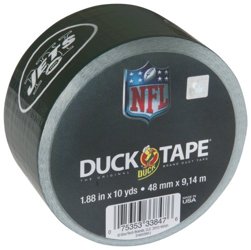 Duck Brand 240498 New York Jets NFL Team Logo Duct Tape, 1.88-Inch by 10 Yards, Single Roll at Amazon.com