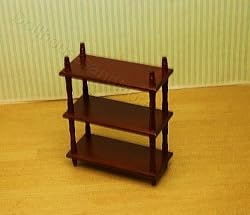 SALE!!! Dollhouse Miniature Open Shelving Unit in Mahogany Finish