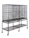 16421 HQ Double Flight Bird Cage 64x21 - Black