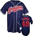 Travis Hafner Majestic MLB Second Home Navy Replica Cleveland Indians Jersey - Small