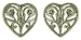 9ct White Gold Ladies Diamond Set Fancy Heart Stud Earrings