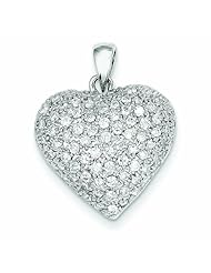 1.1 Carat 14K White Gold Fancy Diamond Heart