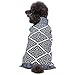 Blueberry Pet 2 Patterns Dog Sweater with Blue and White Diamond Pattern, Back Length 12
