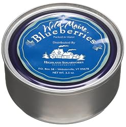 Highland Sugarworks Wild Maine Blueberries Packed In Water, 3.5-Ounce Tins (Pack of 24)