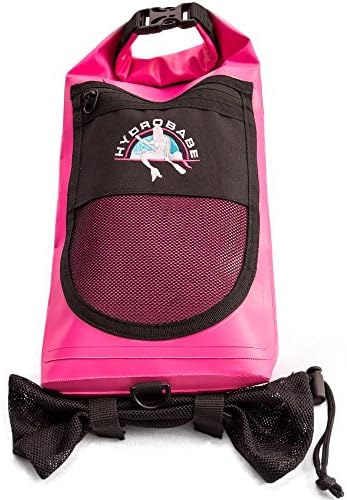 Hydrobabe Paddle Purse Waterproof Backpack for SUP, Kayak &amp; Watersport Designed By Women for Women, Hot Pink
