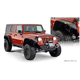 Bushwacker 10918-07 Jeep Flat Style Fender Flare - Set of 4 by Bushwacker