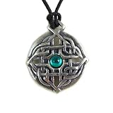 Guinevere Knot Celtic Mystery Pewter Pendant on Corded Necklace