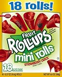 Fruit Roll-Ups Fruit Snacks, Strawberry Craze, 18-Count Rolls (Pack of 12)