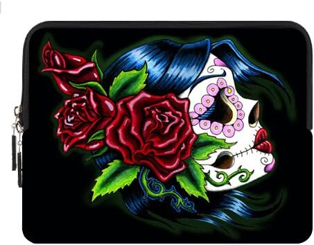 Day of the Dead Pattern Neoprene iPad 1/iPad 2/iPad 3/iPad 4 Tablets Sleeve Pouch Case Cover