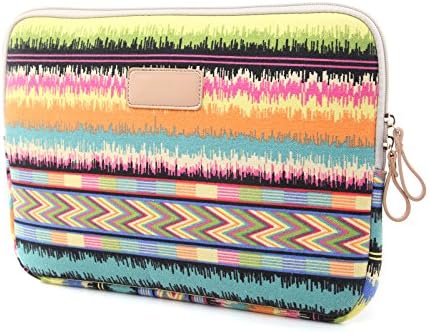 Bohemian Style Canvas Audio 15-15.6 Inch Laptop / Notebook Computer / MacBook / MacBook Pro / MacBook Air / DELL / HP / ASUS / Samsung / IBM etc. Sleeve Case Bag Cover Pouch