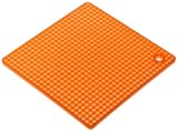 SiliconeZone Grid Pot Holder, Translucent Orange