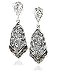 Classic Fashion Zirconia Drop Silver Open Bracelet Bangle on Item  Sterling Silver  Swarovski Marcasite And Drusy Drop Earrings