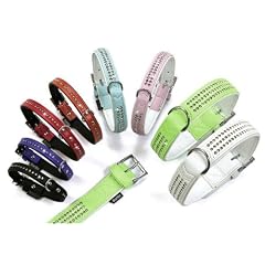 Kunstleder Halsband MONTE CARLO mit Strass in 7 Farben und 8 Gr��en (von 27cm bis 60cm)
