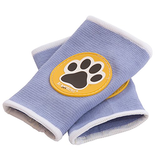 Ah Goo Baby Kneekers Baby Knee Pads for Crawling, Unisex, Paws Periwinkle Pattern, For Lean Legs