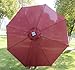 Outsunny Outdoor Patio Umbrella with Tilt and Solar Powered LED Lights, 9-Feet, Wine Red