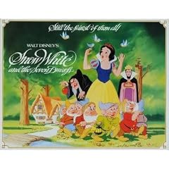 DISNEY SNOW WHITE AND THE SEVEN DWARFS - US MOVIE FILM WALL POSTER - 30CM X 43CM