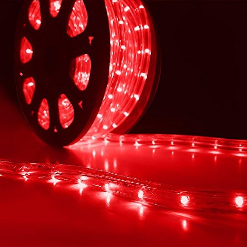 Onebigoutlet 50' Feet LED Rope Light Flexible, 2-Wire, Red