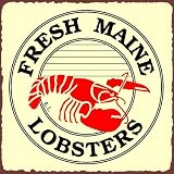 Fresh Maine Lobster Vintage Beach Seafood Sign