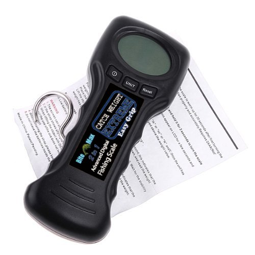 Catch Weight EXTREME 2 in 1 Digital Hand Held Fishing Weighing Scales and Reads Air Temperature ,Weigh In lbs. Ounces & Kilograms With The High Precision Strain Gauge Sensor System.