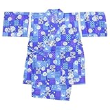 【着物問屋】 子供甚平 No.42 【カニ】 ブルー 90cm