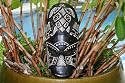 FIJIAN TIKI MASK W/ CARVED TURTLE - 12" HAPPINESS - PCC