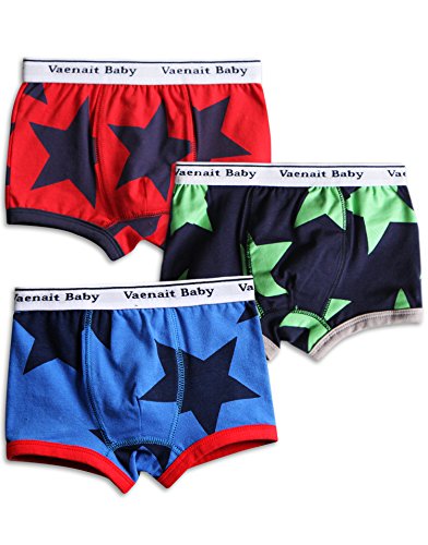 Vaenait Baby 2T-7T Boys Boxer Briefs 3-Pack Underwear Set Boxer Big Star