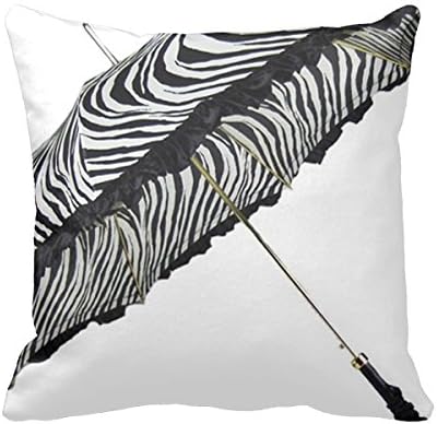 Decorative Cotton Square Throw Pillow Case Cushion Cover Pasotti Black Zebra Ruffle Umbrella pillowcase For Sofa