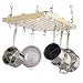 Master Class Deluxe Ceiling Mounted Wooden Pot Rack, 61cm x 51cm