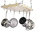 Master Class Deluxe Ceiling Mounted Wooden Pot Rack, 61cm x 51cm