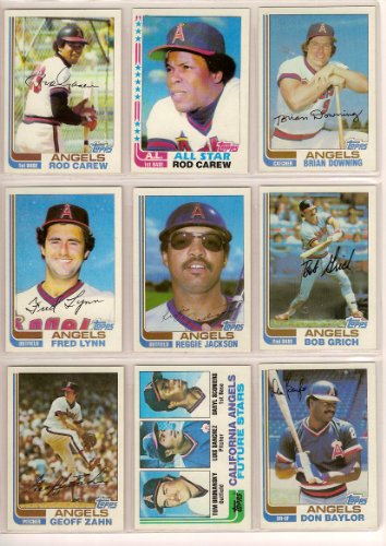 California Angels 1982 Topps Baseball Team Set with Traded Cards (Brian Downing) (Fred Lynn) (Bob Grich) (Ken Forsch) (Don Baylor) (Rod Carew) (Tom Brunansky) (Mike Witt)