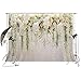 Bridal Shower Large Thin Vinyl Wedding Floral Wall Backdrop PC Print White and Green Wisteria Rose Flowers Dessert Table Photo Booth for Photography XT-6749