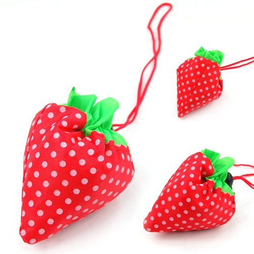 Strawberry Folding Reusable Shopping Bag