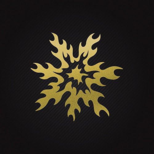 Decor Decal Tribal Design Tatto Style waterproof Skate Sports Perman Matte_Gold (12 X 11.5 In)