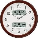 CITIZEN (シチズン) カレンダー表示付き電波掛時計 ネムリーナカレンダーM01 茶色メタリック色 4FYA01-006