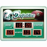 Team Sports Miami Dolphins 14x19 Scoreboard/Clock/Thermometer