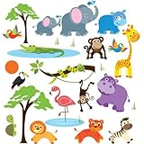 Safari Adventure Decorative Peel & Stick Wall Art Sticker Decals by CherryCreek Decals [並行輸入品]