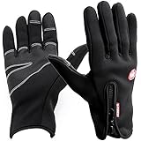 Vbiger Men's Outdoor Warm Touch Screen Cycling Hiking Gloves