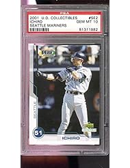 Trading Cards: 2001 Upper Deck UD Collectibles Play Makers SE2 Ichiro Suzuki ROOKIE Card PSA 10 - UD