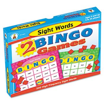 New-Carson-Dellosa Publishing 140041 - Two Bingo Games, Sight Words and More Sight Words, Ages 6 and Up - CDP140041
