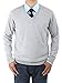 Luciano Natazzi Men's Pullover V-Neck Long Sleeve Sweater Cotton Relaxed Fit