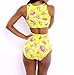 Women's Colorful Summer Swimsuit Crossover Swimwear Bathing Suit (US L, A-Color 7)