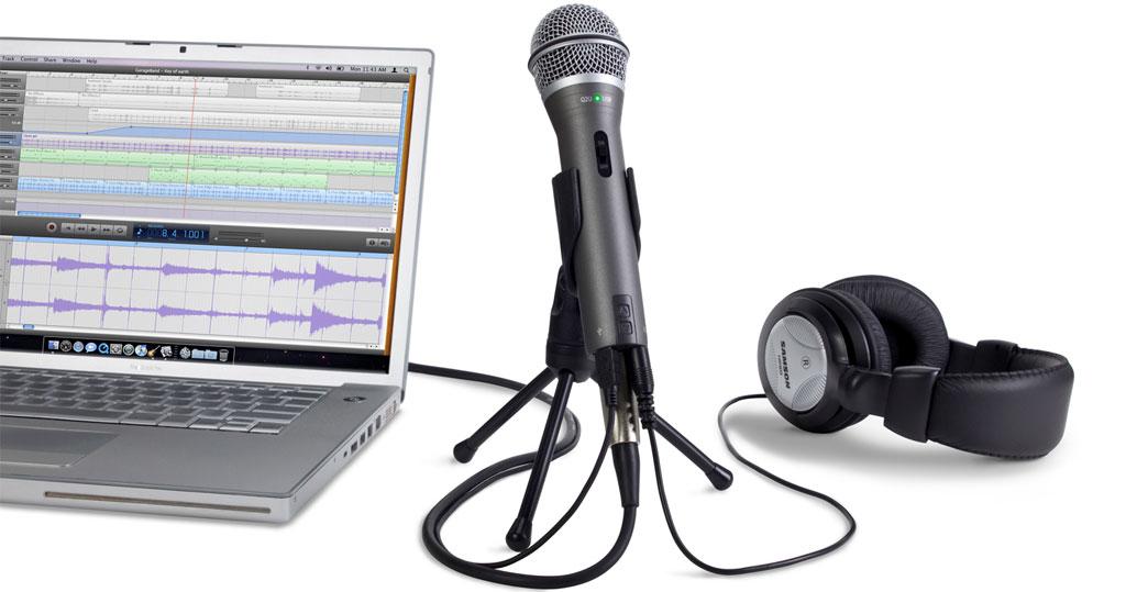 Samson Q2U Handheld Dynamic USB Microphone with Headphones