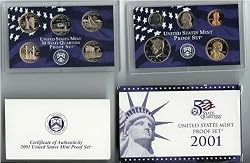 2001 US MINT PROOF COIN SET WITH STATE QUARTERS