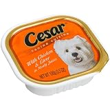 Cesar Canine Cuisine with Chicken & Liver in Meaty Juices for Small Dogs, 3.5-Ounce Trays (Pack of 24)