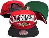 Chicago Blackhawks Diamond Red/Black Two Tone Plastic Snapback Adjustable Snap Back Hat / Cap