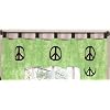 Lime Groovy Peace Sign Tie Dye Window Valance by JoJo Designs