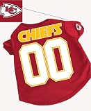 Officially Licensed by the NFL - Kansas City Chiefs Dog Football Jersey - Small