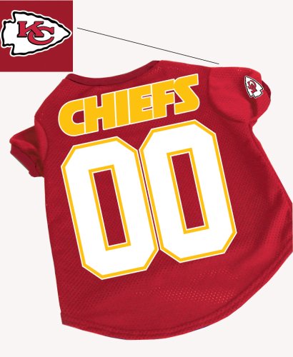 Officially Licensed by the NFL - Kansas City Chiefs Dog Football Jersey - Large
