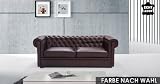 Luxus Ledersofa aus echtem Leder - braun - Model CHESTERFIELD