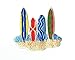 Four Colorful SurfBoards in Sand Beach Iron On Embroidered Applique Patch